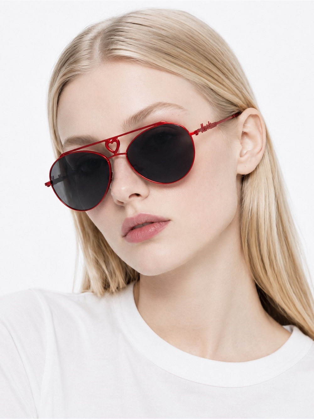 Moschino Heart Red Sunglasses